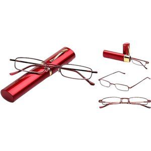 Ultra Slim Reading Glasses w/Portable Pocket Clip